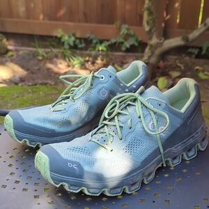 On Cloud Running Teal and Mint Trail Shoes